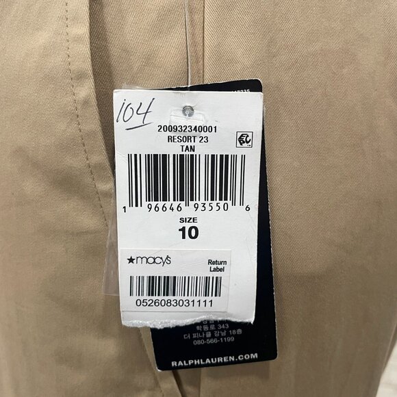 Lauren Ralph Lauren Wide Leg Pants Tan High Rise Size 10 Resort 23 Chic - Picture 4 of 14